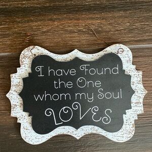 Hobby Lobby wood‎ and black tin hanging decorative accents wall artwork